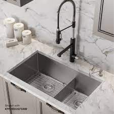 Great selection, free shipping & handling offers! Kraus Low Divide Double Bowl 32 Undermount Kitchen Sink Directsinks