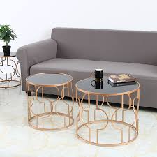 Bannese 36 round wrought iron coffee table with tempered glass countertop for living room, dining room, tea, home décor. Creative Round Home Living Room Coffee Table Nordic Wrought Iron Glass Coffee Table Hotel Apartment Bed And Breakfast Modern Small Round Table Zoppah Com Zoppah Online