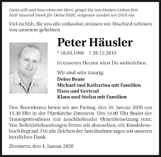 Ausbildung, berufliche laufbahn und portfolio. Traueranzeigen Von Peter Hausler Www Trauerundgedenken De