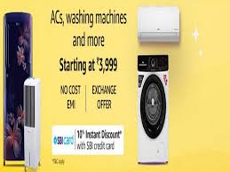 Buy home appliances on easy emi with a low interest rate online at home credit. Amazon Sales On Air Conditioners Washing Machines And More Most Searched Products Times Of India