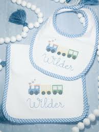 Gingham Trim Monogrammed Hat and Gown Set, Newborn Gown With Hat Set,  Newborn Shower Gift, Bib and Burp Set, First Pictures, Coming Home Set