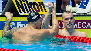 He currently represents the cali condors which is part of the international swimming league. Caeleb Dressel Wins Gold Kyle Chalmers Claims 100m Freestyle Silver In Thrilling World Swimming Titles Final