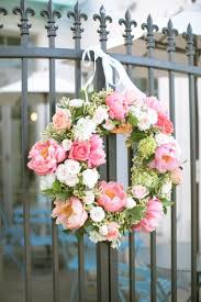 French Brunch Inspired Bridal Shower Flower Wreath Spring Wreath Floral Wreath