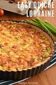 Easy Quiche Lorraine A Cheese And Bacon Quiche Serves 4 6 Recipe Quiche Lorraine Quiche Recipes Recipes