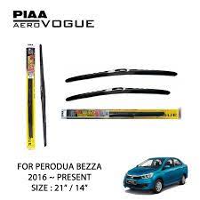 Can anyone give me the correct size windshield wiper replacement inserts for a 2005 330i? Piaa Aero Vogue Silicone Wiper For Perodua Bezza 24 14