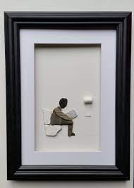 Pebble Art Man On Toilet Pebble Art Man On Toilet Art Man Pebble Toilet Pebble Art Art Pictures Pebble Pictures