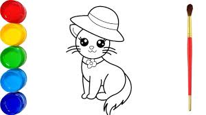 Play coloring games at y8.com. Easy Drawing For Kids Draw And Color Cute Cats Learn Coloring For Children Youtube