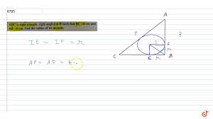 What are the measures of the angles in triangle abc? Abc Is Right Triangle Right Angled At B Such That Bc 6 And Ab 8 Cm Find The Radius Of It Youtube