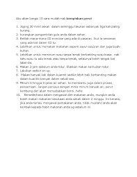 Joging 30 minit sekali dalam seminggu lakukan sebanyak tiga kali paling kurang. 10 Cara Mudah Nak Kempiskan Perut
