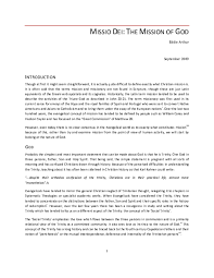 Pdf Missio Dei The Mission Of God Eddie Arthur Academia Edu