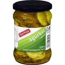 Place cloves of garlic in a glass jar (or jars). Agurker Skivede 530g First Price Meny No I 2020 Mat Sylteagurk Hodekal