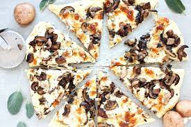 Mushroom Pizza Recipe With Garlic And Sage Recipe Mushroom Pizza Recipes Pizza Recipes Garlic Recipes