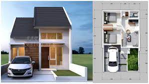 Denah desain rumah 6 x 10 dengan 2 kamar tidur ini bisa kamu jadikan inspirasi untuk memuat denah rumah yang akan dibangun denah desain rumah 6 x 10 15. Gambar Rumah Minimalis 6x10 Tampak Depan Desain Rumah Minimalis