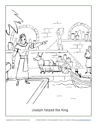 Joseph and his coat of many colors bible activities for kids coloring page. Joseph Helped The King Coloring Page