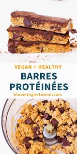 Barres Proteinees Vegan Sans Cuisson Blooming Nolwenn Recette Recette Barre Proteinee Barres De Cereales Sans Cuisson Recettes Vegan Facile
