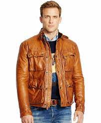 Polo Ralph Lauren Mens New Brown Southbury Biker Leather Jacket M Medium 900 Ebay Leather Jacket Men Mens Jackets Leather Jacket