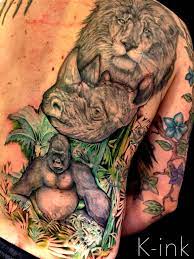 Check spelling or type a new query. Backpiece Animal Lion Rhino Gorilla Forrest Jungle Tattoo Jungle Tattoo Animal Tattoo Tattoos