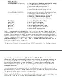 This guide covers the rules of 5 card stud. Write Code In C Write A Program That Analyzes A Chegg Com