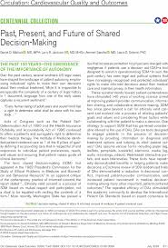 Past, Present, and Future of Shared Decision-Making