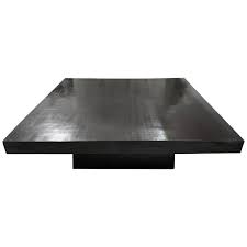Lower shelf provides essential display and storage space. Andrianna Shamaris Minimalist Black Teak Wood Coffee Table At 1stdibs