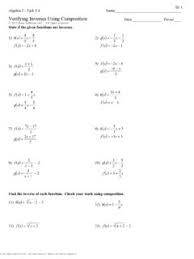 Worksheets are composition of functions work, work composite and inverse functions, function operations date period, function inverses date period. Verifying Inverses Using Composition Date Period Function Inverses Date Period Pdf4pro