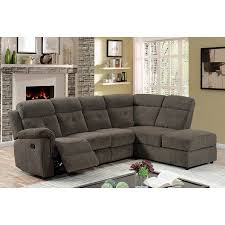 Furniture Of America Wilding Sectional Sofa With Recliner And Storage Gray Sectional Sofa With Recliner Sectional Sofa Furniture