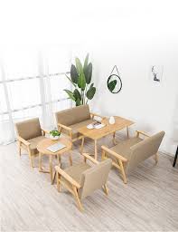 Shop for high table and chairs online at target. China Coffee Shop Dessert Milk Tea Shop Simple Japanese Reception Sofa Table And Chair Combination China Solid Wood Home Furniture