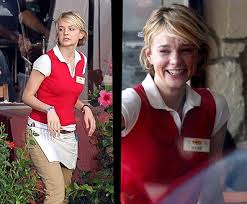She made her professional acting debut on stage in the 2004 kevin elyot play forty winks at the royal court theatre. Carey Mulligan Dressed As Fast Food Gal On Drive Film Set The Fan Carpet
