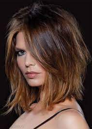 Women S Medium Bob Layered Hairstyles Natural Straight Human Hair Wigs Lace Front Wigs 16inch Hair Styles Medium Bob Layered Hairstyles Medium Hair Styles
