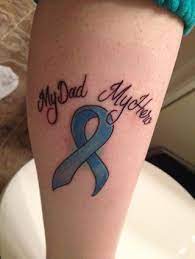 Many men and women die of cancer everyday just because of lack. Prostate Cancer Ribbon Tattoo