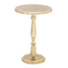 Table coffee table round wood accent table round accent table pedestal table end tables accent table pedestal coffee table decor. Gold Pedestal Aluminum Accent Table Kirklands