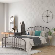 These beds have latticed or evenly spaced wooden or metal slats that can support a mattress without a base. Twin Size Metal Bed Frame With Vintage Headboard Footboard No Box Spring Needed Beds Bed Frames Patterer Home Garden