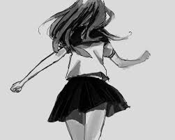 Big posebook for manga anime character : Anime Girl Running Pose Shefalitayal