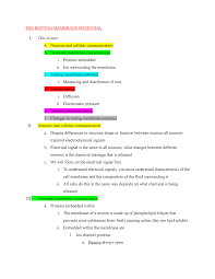 Each chapter emphasizes the basic concepts that apply to each organ and organ system as well as their Psy 241 Lecture 3 The Resting Membrane Potential Studocu