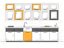 modern kitchen. kitchen furniture with