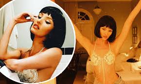 In a new advert for the revolve collection, the three. Candice Swanepoel Takes Carnival By Storm In Blinged Out Bra Top And Black Bob Wig Daily Mail Online