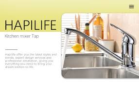 Undermount ceramic kitchen sinks uke songs tutorial. Hapilife Traditional Kitchen Sink Tap Monobloc Single Lever Swivel Spout Mixer Chrome Dt06a Amazon Co Uk Diy Tools