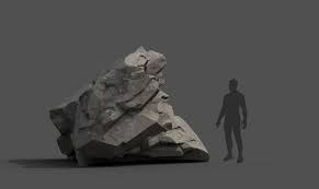 Modular Rocks 3d Model Low Poly Obj Mtl Fbx 28 Rock 3d Model Zbrush