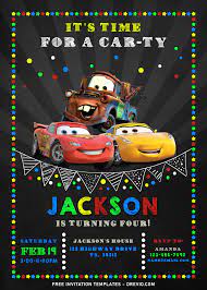 9 Super Cool Disney Cars Chalkboard Themed Birthday Invitation Templates Download Hundreds Free Printable Birthday Invitation Templates