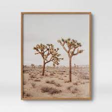 The image shows a scene from joshua tree national park near palm springs, in the southwestern united states. 24 X 30 Joshua Tree Framed Print Threshold Target