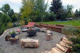 The outdoor chairs come the wooden outdoor chairs by lakeland mills are natural, rustic by design. Top 60 Best Outdoor Fire Pit Seating Ideas Backyard Designs