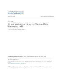 Central Washington University Track and Field Summaries, 1996