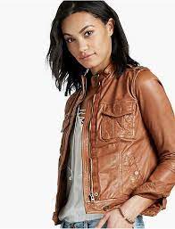 100 Leather Leather Patches Pocket Jacket Jackets