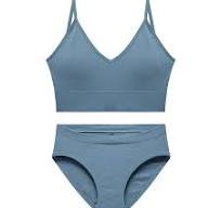 Custom Logo Letter Ribbed Seamless Tanks Brief Female Underwear Sports  Thong Top Women Bralette Teenage Cotton Bra Panties Set