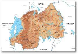 Karte der administrativen karte von ruanda. Geographie
