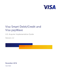 vsdc and visa paywave u s acquirer implementation guide