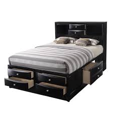 Check spelling or type a new query. Eight Drawer Full Size Storage Bed With Bookcase Headboard Black Walmart Com Walmart Com