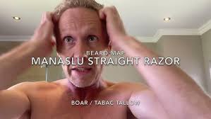 Beard Map for Shaving Stropping Skills- Manaslu Straight Razor Shave 96khz  in 4K (vid 138)