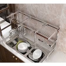 Maybe you would like to learn more about one of these? 37in Stainless Steel Dish Drying Rack Over Kitchen Sink Dishes And Utensils Drying Shelf Kitchen Storage Countertop Organizer On Sale Overstock 29718684