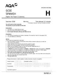 Gcse Spanish Paper 1 Listening Specimen Gcse Spanish Paper 1 Listening Specimen Pdf Pdf4pro